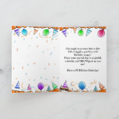 Carte d'anniversaire Cool Cat avec des lunettes de (Intérieur)