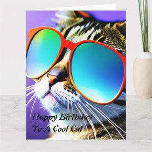 Carte d'anniversaire Cool Cat Happy Birthday