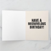 CARTE D'ANNIVERSAIRE COOL CAT TABBY (Intérieur)