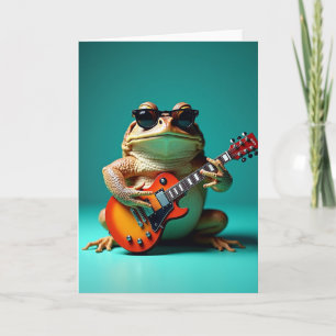 Carte d'anniversaire Cool Frog