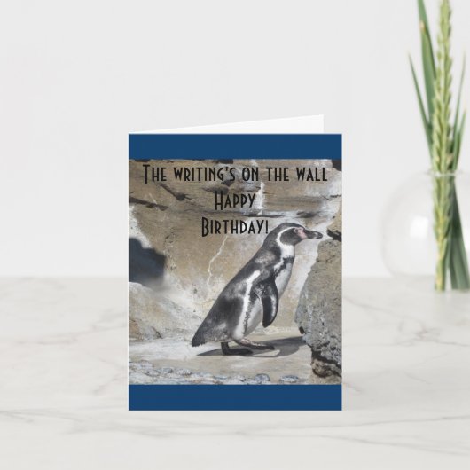 Carte d'anniversaire Cool Penguin (Devant)