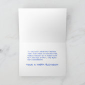 Carte d'anniversaire cool Rabbit Snowboarder (Intérieur)