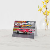 Carte d'anniversaire cool Wheelie (Fleur jaune)