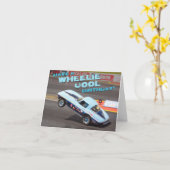 Carte d'anniversaire cool Wheelie (Fleur jaune)