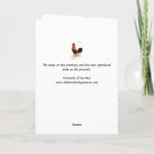 Carte d'anniversaire - Coq Leghorn Brown (Dos)