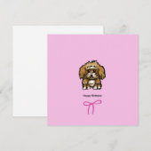 Carte d'anniversaire Coquette (Devant / Derrière)