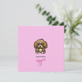 Carte d'anniversaire Coquette (Debout devant)