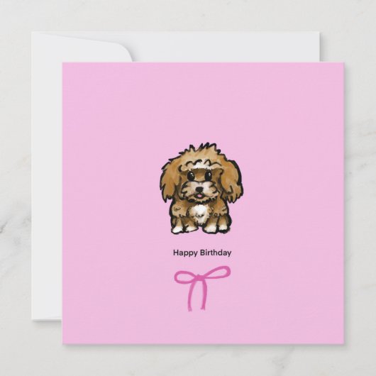Carte d'anniversaire Coquette (Devant)