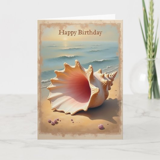 Carte d'anniversaire Coquillage (Devant)