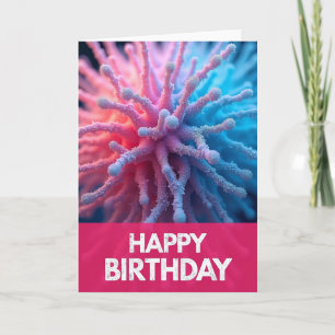 Carte d'anniversaire corail douce