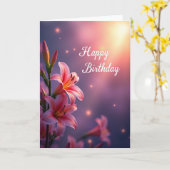 Carte d'anniversaire Corail Pétales (Fleur jaune)