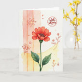 Carte d'anniversaire Coral Bloom (Fleur jaune)