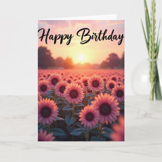 Carte d'anniversaire Coral Field (Devant)