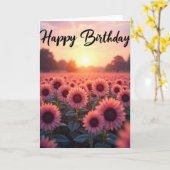 Carte d'anniversaire Coral Field (Fleur jaune)