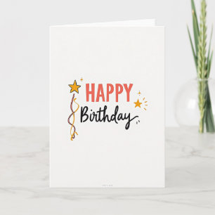 Carte d'anniversaire Coral Script