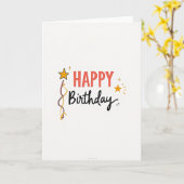 Carte d'anniversaire Coral Script (Fleur jaune)