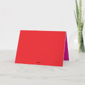 Carte d'anniversaire coréenne en rose et rouge (Dos)