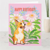 Carte d'anniversaire Corgi (Devant)