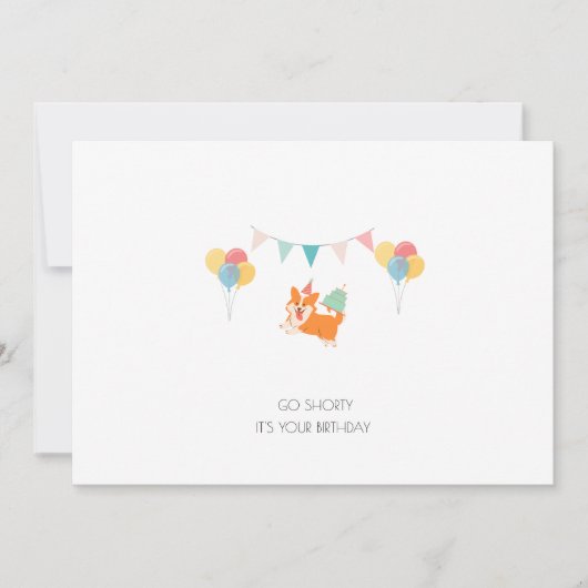 CARTE D'ANNIVERSAIRE CORGI (Devant)