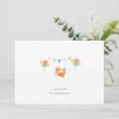 CARTE D'ANNIVERSAIRE CORGI (Debout devant)
