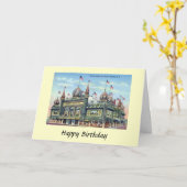 Carte d'anniversaire - Corn Palace, Mitchell, S Da (Fleur jaune)