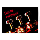 Carte d'anniversaire Cornet Valves (Devant horizontal)