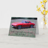 Carte d'anniversaire Corvette (Fleur jaune)