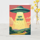 Carte d'anniversaire Cosmic Beam (Fleur jaune)