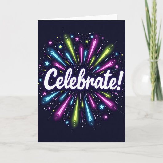 Carte d'anniversaire Cosmic Burst (Devant)