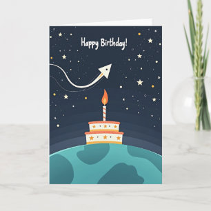 Carte d'anniversaire Cosmic Cake