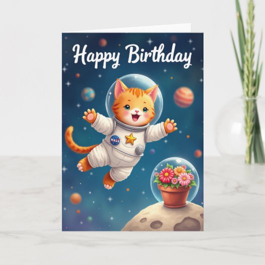 Carte d'anniversaire Cosmic Kitty (Devant)