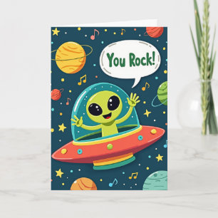 Carte d'anniversaire Cosmic You Rock