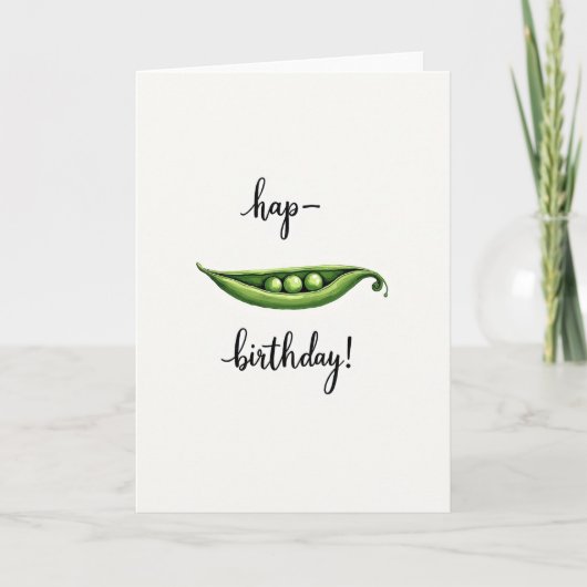 Carte d'anniversaire Cosse de Pois (Devant)