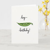 Carte d'anniversaire Cosse de Pois (Fleur jaune)