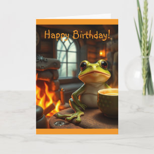 Carte d'anniversaire Cosy Frog