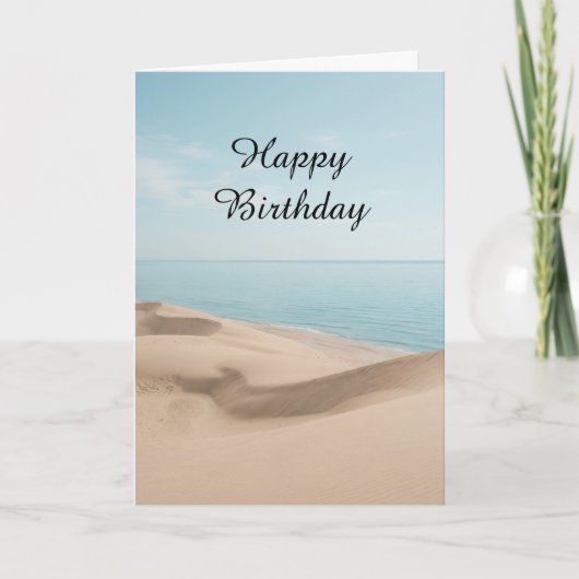 Carte d'anniversaire côtière joyeuse (Devant)