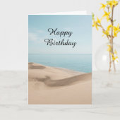 Carte d'anniversaire côtière joyeuse (Fleur jaune)