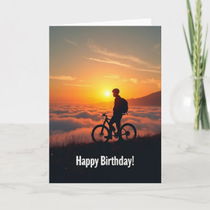 Carte d'anniversaire Coucher de soleil Aventure