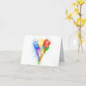 Carte d'anniversaire couleur eau (Fleur jaune)