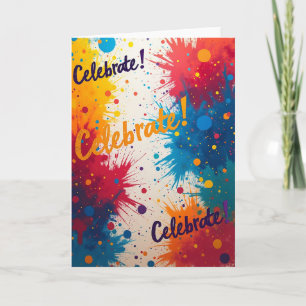Carte d'anniversaire Couleurs Explosives