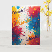 Carte d'anniversaire Couleurs Explosives (Fleur jaune)