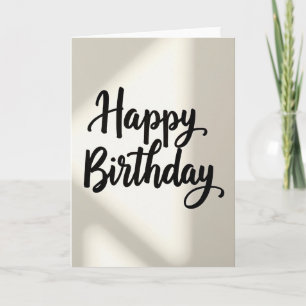 Carte d'anniversaire coup de flourish artistique