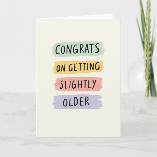 Carte d'anniversaire coup de pinceau