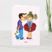 Carte d'Anniversaire Couple Love - Personnalisable (Dos)