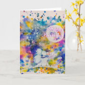 Carte d'anniversaire Couple Moon Dreams - Peinture (Fleur jaune)