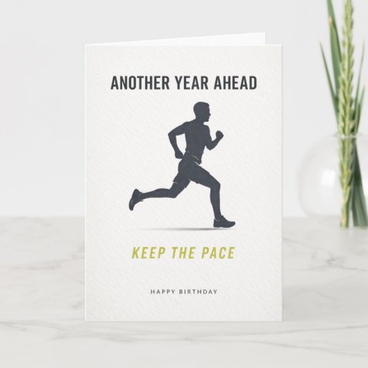 carte d'anniversaire coureur (Devant)