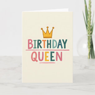 Carte d'anniversaire Couronne Fantaisiste