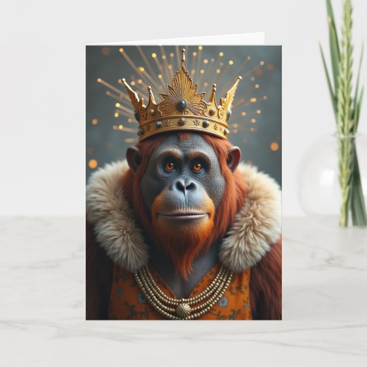 Carte d'anniversaire Couronne Majestueuse (Devant)