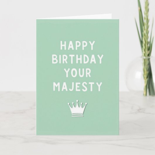 Carte d'anniversaire Couronne Royale (Devant)