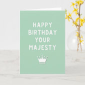 Carte d'anniversaire Couronne Royale (Fleur jaune)